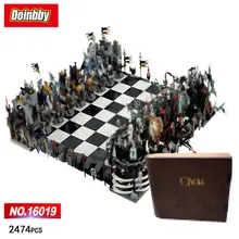 LEPIN 16019 Movie Classic Castle Giant Chess knight wizard Skeleton Figures Chariot Building Blocks Bricks Toys Kid Gift