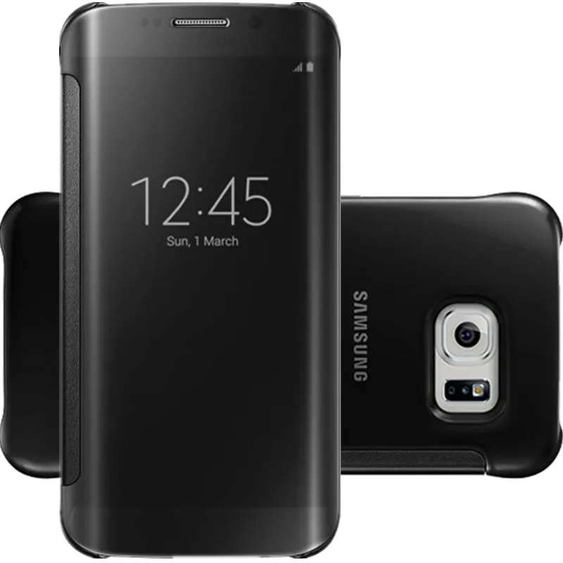 Покрытие чехол Флип окно противоударный полный защитный для Samsung Galaxy S5 S6 S7 S7Edge S8