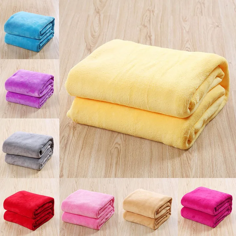 

Solid Color Coral Velvet Blanket Velvet Blanket Coral Fleece Blanket For Children Color Random