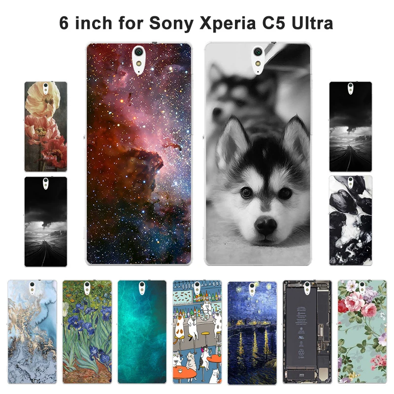 

Capa For Sony Xperia C5 Ultra Dual E5533 E5553 Scenery Painted Cover Silicone Fundas for Xperia C5 6.0 inch Phone Cases