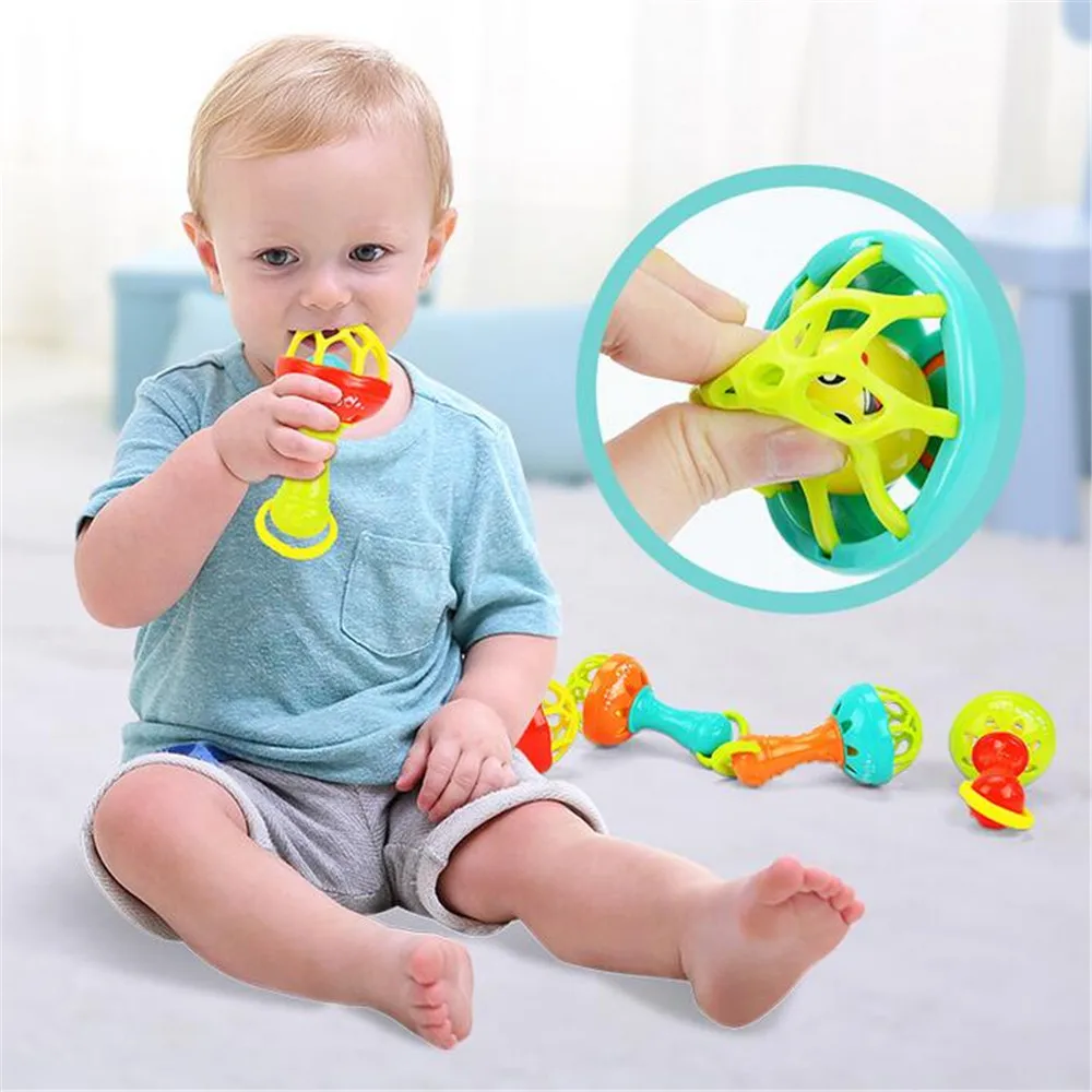 yuanlebao Hand Bells Baby Toys Baby Rattle Ring Bell Toy Newborn Infant