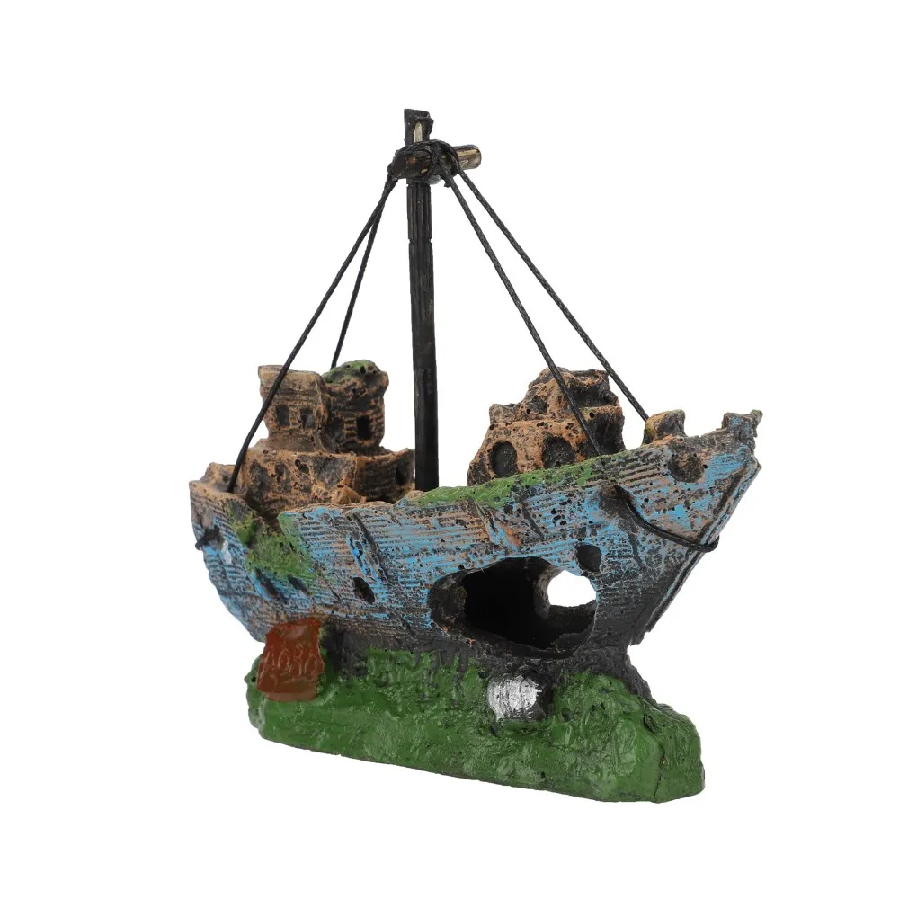 Пиратский корабль, украшение для аквариума, декоративная лодка, украшение для аквариума