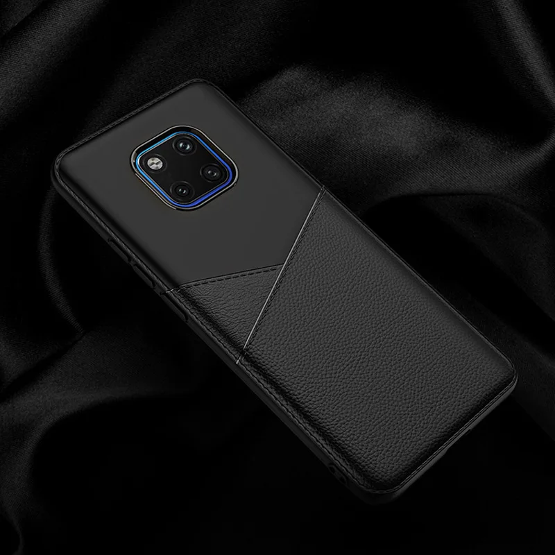 Для Huawei Mate 20 Pro Чехол Мягкий ТПУ задняя крышка бизнес стиль полный корпус Защита