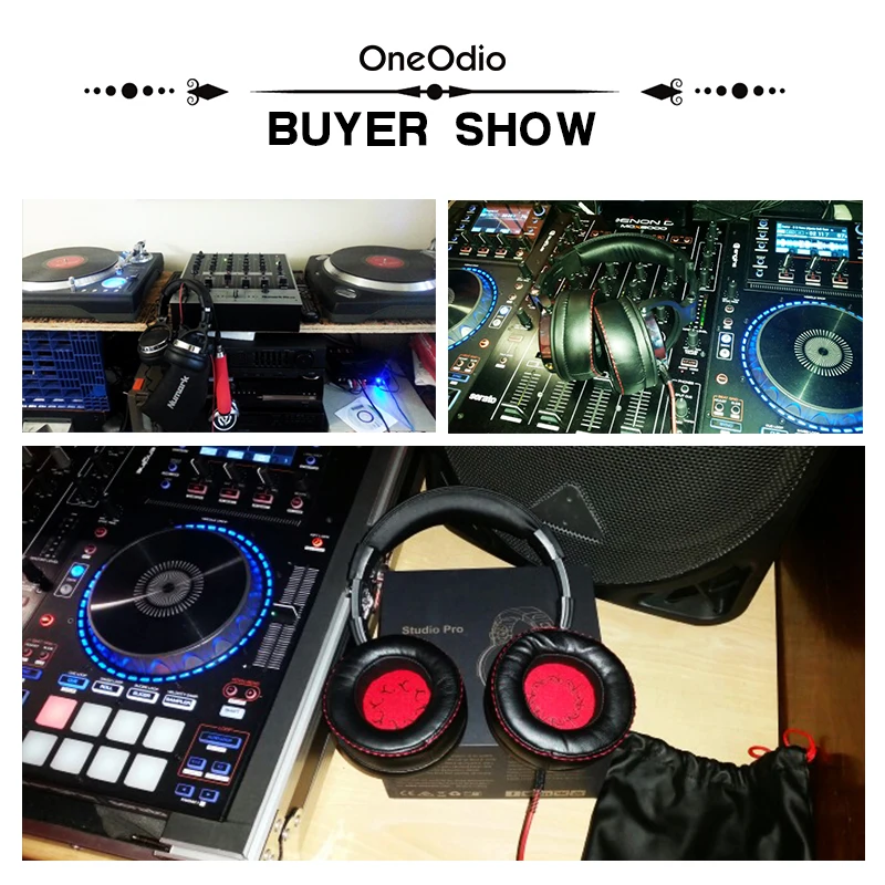 Free shipping Oneodio Wired Headphones Studio Professional DJ Headphone with Microphone Over Ear