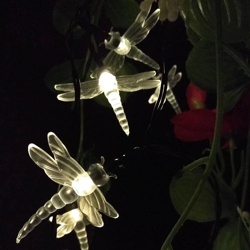 

YIYANG IP65 Waterproof Outdoor Solar Dragonfly LED String Lights Solar Lamps Holiday Festival Wedding Easter Decoration 12M 100L