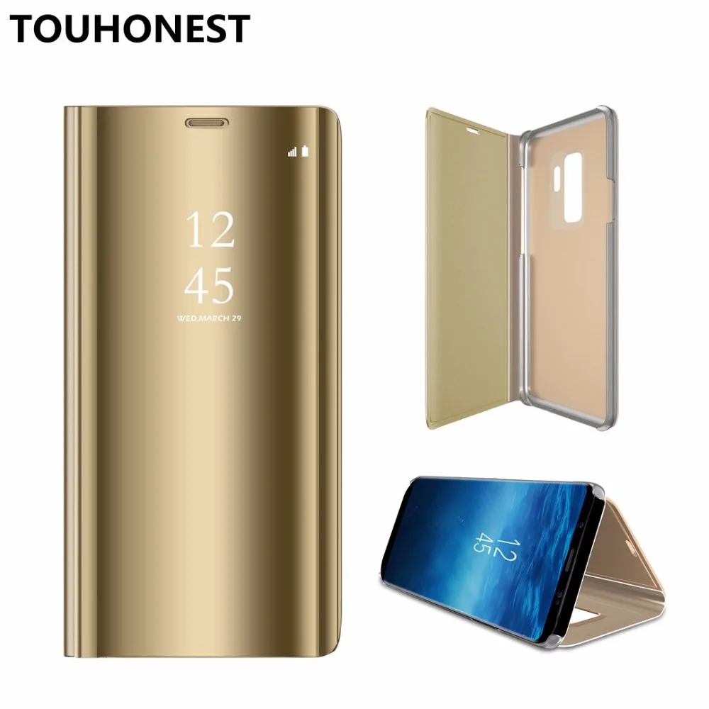 Mirror Clear View Flip Cover For Huawei honor note 10 nova 3 P smart Plus Play Mate 10 Pro P20