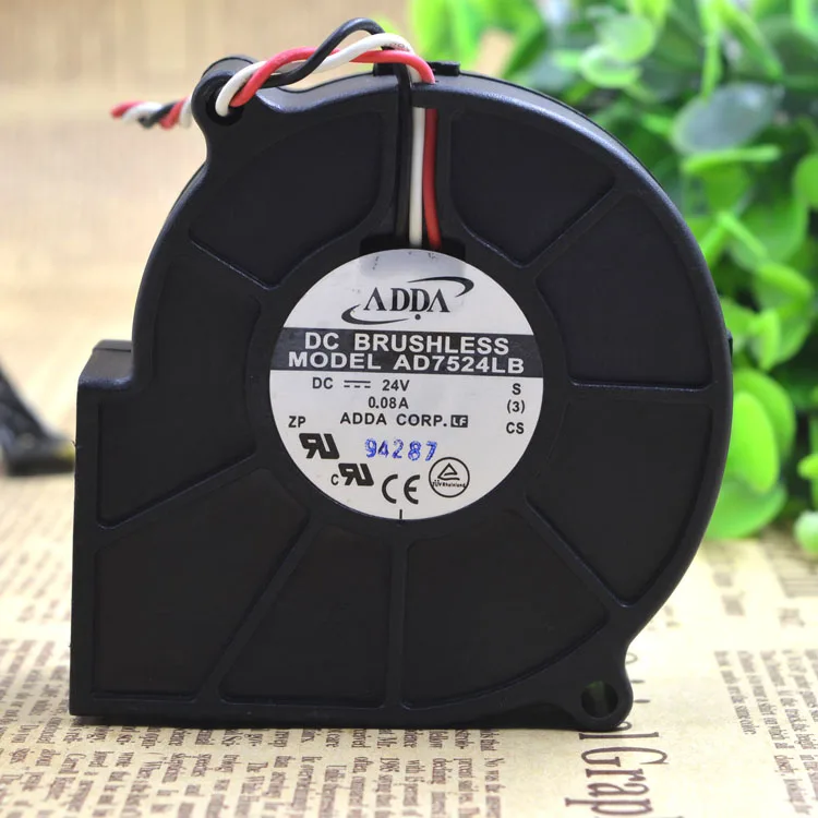 Бесплатная доставка. AD7524LB 24В 0 08 a центробежный вентилятор 7 см 7530 турбо