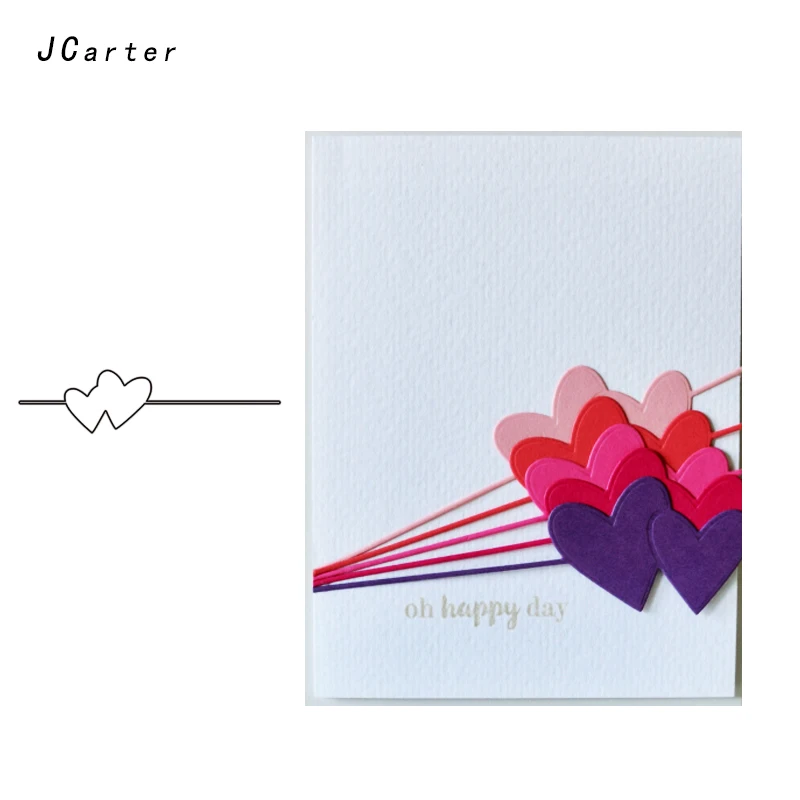 

JC Metal Cutting Dies Scrapbooking Stencil Love Heart String Craft Cut Die Handmade Album Paper Card Maker Decor Embossing 2019
