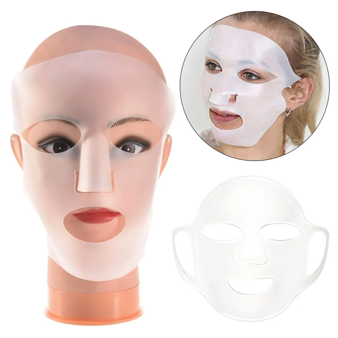 

Reusable Ear-hook Silicone Mask Face Lock Moisturizing Beauty Silicone Mask Face Care Tool