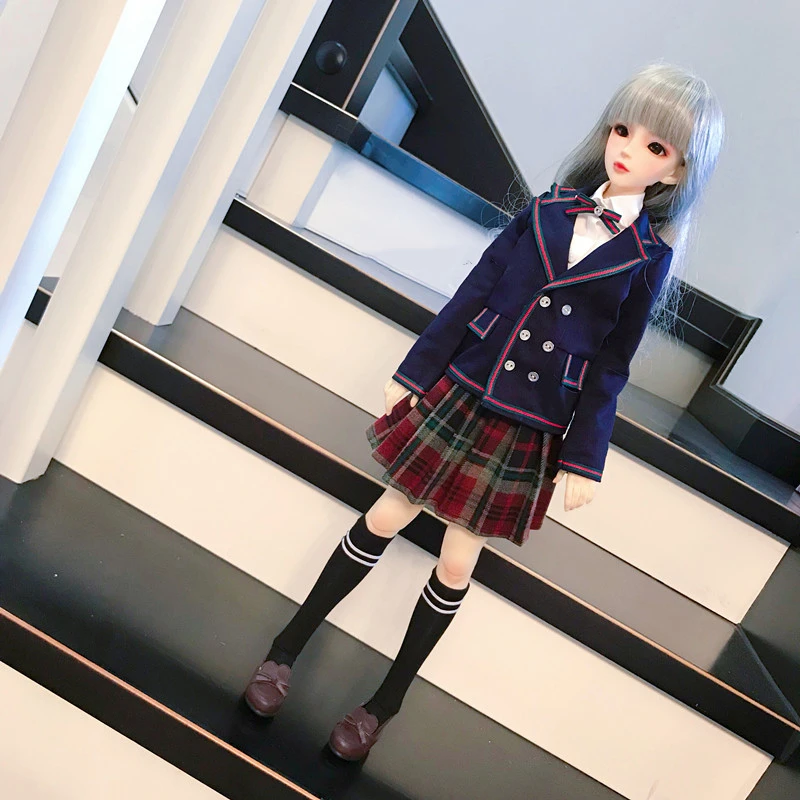 

BJD Dolls School uniform set costume for 1/3 1/4 4points Bjd dolls cloth
