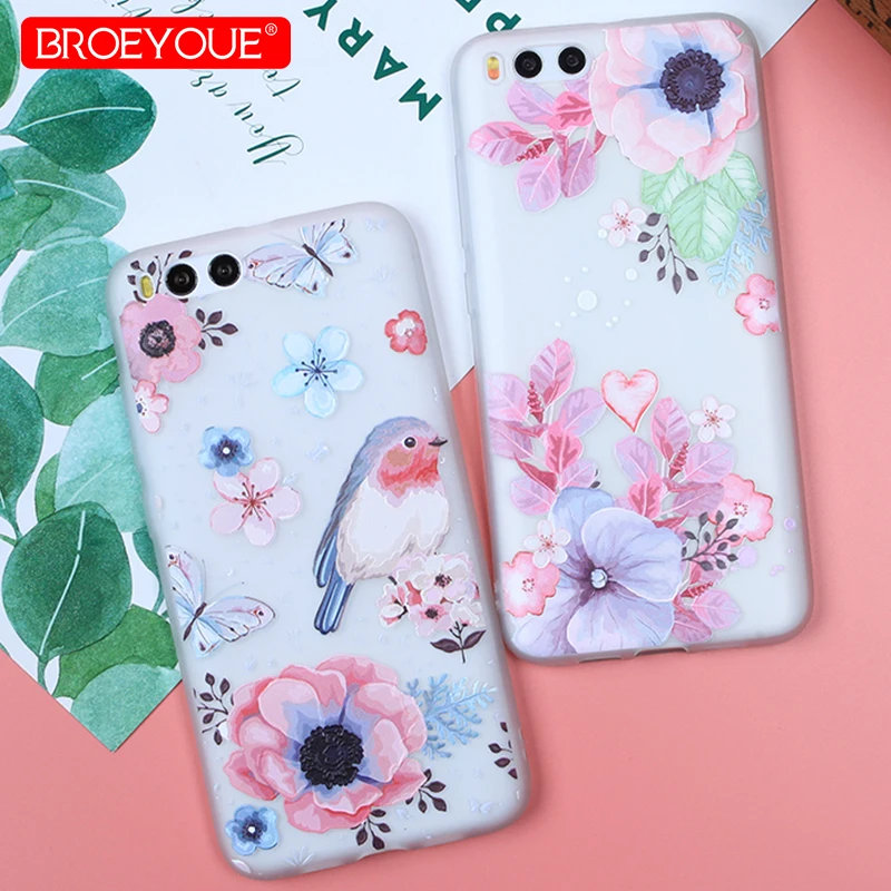 

BROEYOUE l Soft Silicone Phone Case For Xiaomi Mi 6 5S 8 SE 5X Redmi 3 6 Pro 4 S2 4A 4X 3S 4 Pro 4 Prime 5A 5 Plus Relief Case
