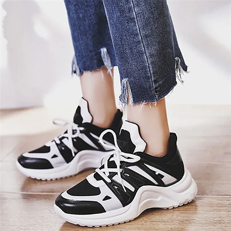 Women's casual sports shoes mesh breathable ladies shoes fashion sports shoes with soft high comfort shoes for female 40J17 (6)