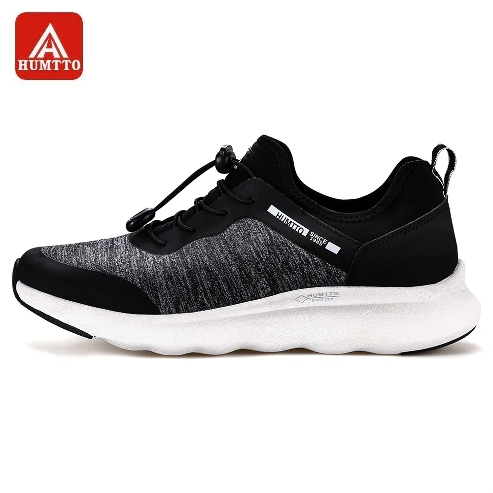 

HUMTTO Running Shoes Men Breathable Soft Anti-collision Outdoor Jogging Sports Shoes PU+Fabric Lace-up Sneakers