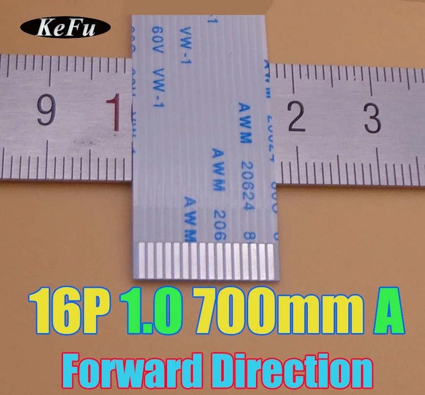 20X New 16 pin FFC FPC flat flexible cable pitch 16pin 1.0mm 70cm