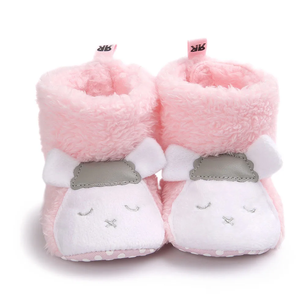 Детская обувь зимние ботинки для малышей роскошный мягкий теплая обувь для маленьких девочек и мальчиков с персонажами из мультфильмов расцветкой под молочную корову из стиля, на мягкой подошве, для первых шагов новорожденных, для малышей - Цвет: style 3