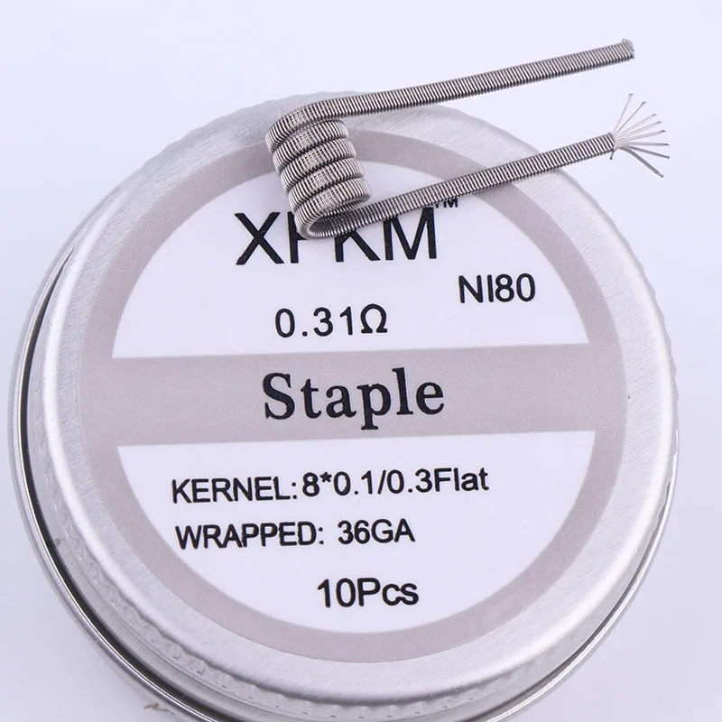 XFKM NI80 высокая плотность Clapton готовые катушки для электронной сигареты RDA RTA RBA атомайзер мод нагревательный провод