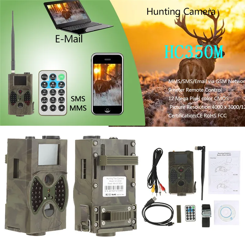 

Skatolly HC350M 2G Network SMTP Hunting Camera with 16MP 1080P 940nm Night VIsion infrared Trail Hunting Camera HC350M