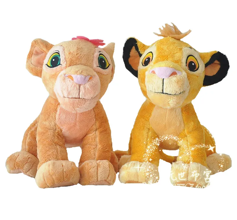 Король Лев Simba и Nala плюшевые игрушки мягкие животные 35 см 14 ''детские игрушки для детей Подарки - Цвет: Set of 2