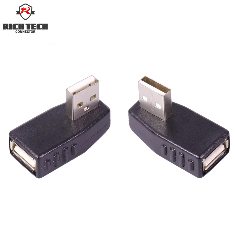 USB connector 90 Degree Elbow USB plug adapter AM to AF converter