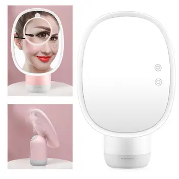 

2 Colors Multifunctional Desktop LED Air Humidifier Makeup Mirror 5X Magnifier Makeup Mirror for Makeup