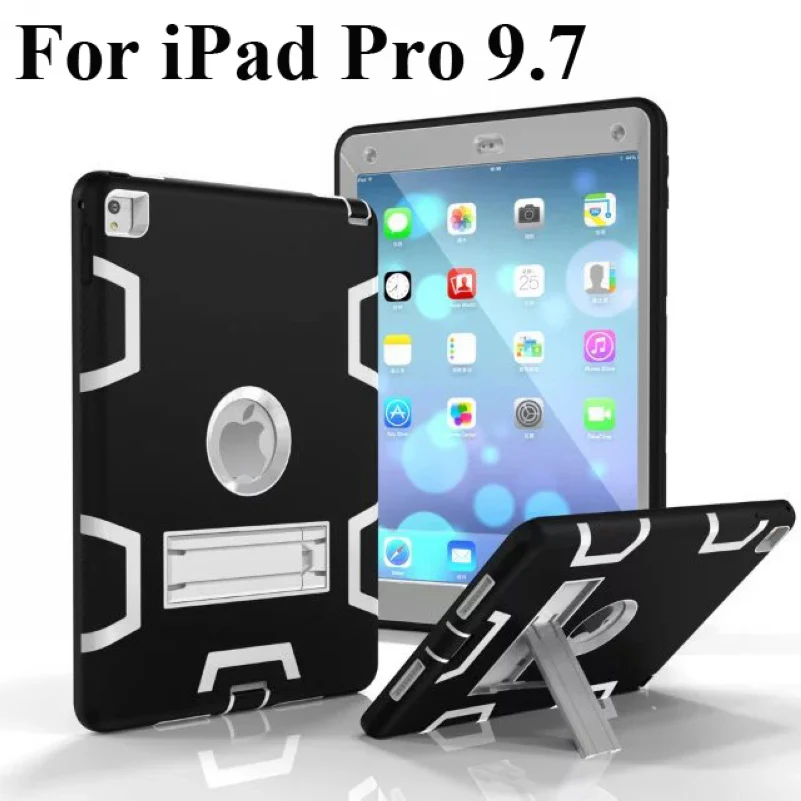 

For Apple iPad Pro 9.7 Tablet Armor Shockproof Hybrid Protective Stand Shell Cover Case for iPad Pro 9.7 2016 Released