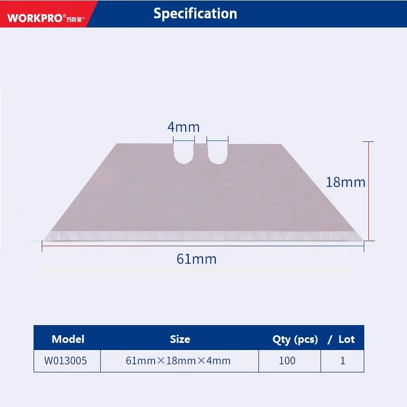 WORKPRO оригинальные лезвия сверхмощные для ножа SK5 стальные 100 шт./лот|Ножи| |