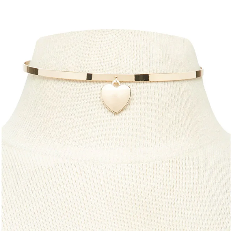 Новейшие Модные ювелирные изделия аксессуары сплав с сердечко серебряного цвета кулон torques ожерелье для влюбленных N455