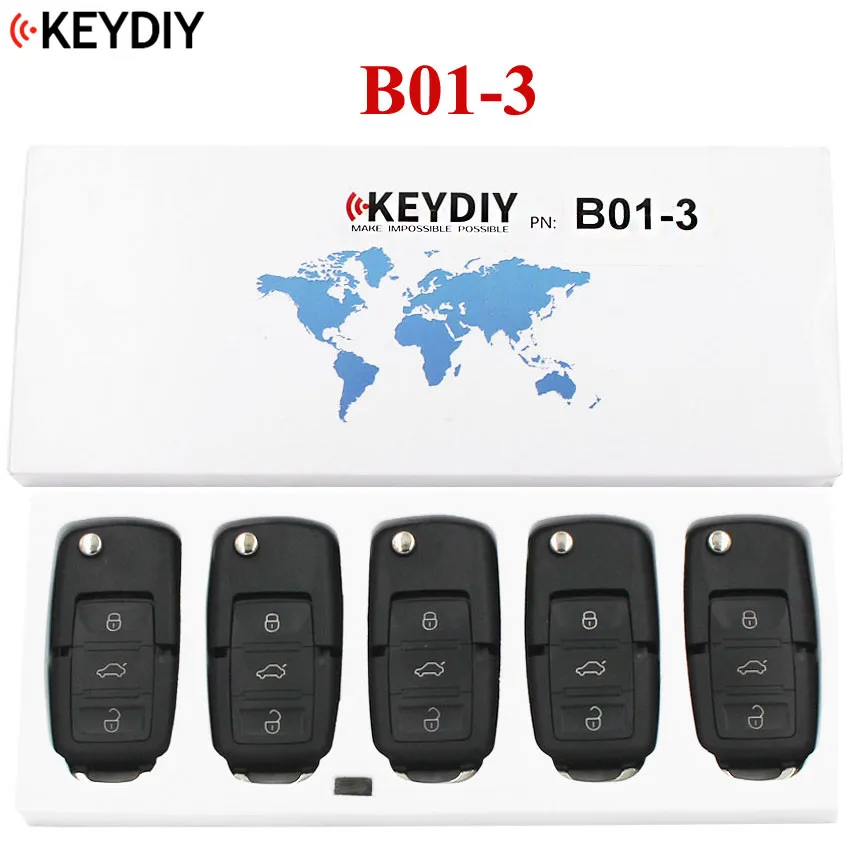 

5PCS, 3 Buttons Universal Remote Control Key B-Series for KD-X2 KD900 KD900+,URG200 ,KEYDIY B-Series Remote for B01-3
