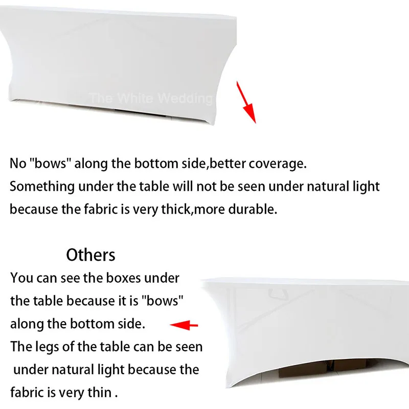 4 фута 6 футов 8 Футов Прямоугольные Твердые скатерти стрейч спандекс эластичный тугой Стол Крышка Tradeshows покрывало для кровати украшения дома