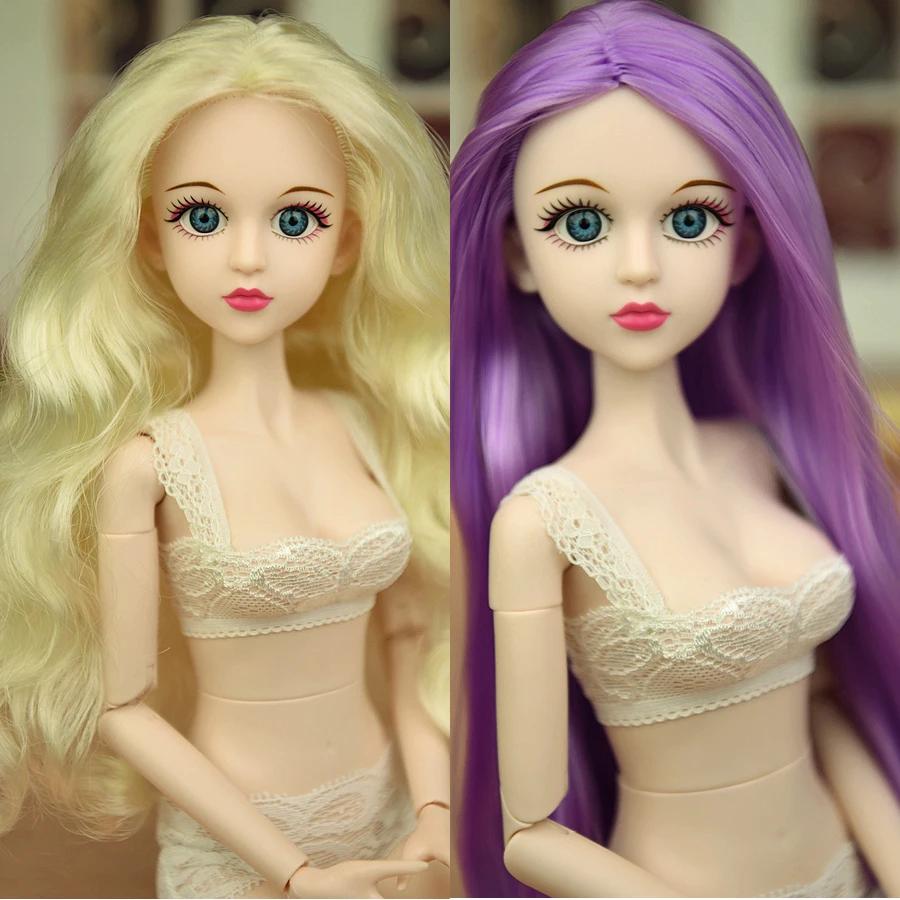 1/4 BJD 46 см Обнаженная кукла/2018 Новый дизайн 3D реальные глаза голые кукла