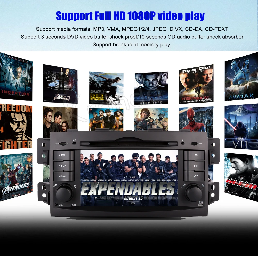 Perfect Krando 7" Android 9.0 car navigation multimedia system for Kia Mohave Borrego 2008+ audio radio gps dvd player WIFI 3G DAB+ 5