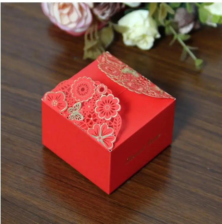 

10pcs/lot Red Cardboard Packaging Paper Box 8X8X5cm Small Square Carton Box Wedding Favor Candy Gift Box Handmade Soap Box