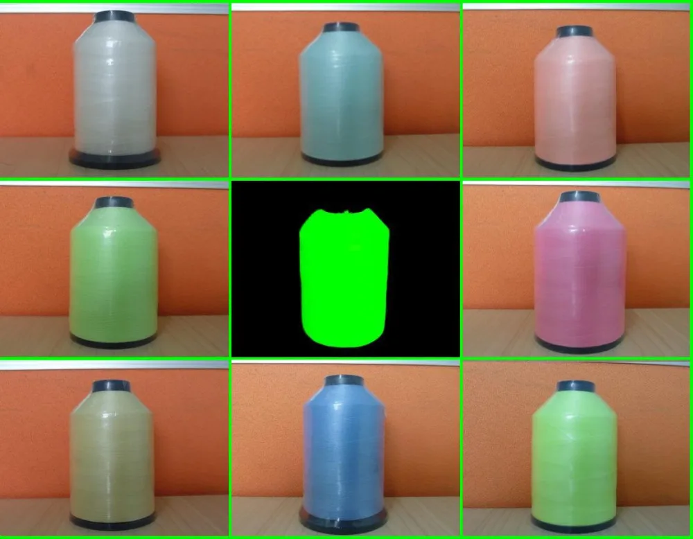 

150D/2 4000M Glow In The Dark Polyester Embroidery Machine Thread Luminous String 9 Colors Available