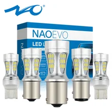 NAO P21W светодиодные лампы p21/5 Вт автомобильный светильник t20 7443 py21w led 1156 ba15s Авто 12V bay15d 1157 bau15s w21w w21/5 Вт для BMW 7440 T25 5 Вт дневные ходовые огни