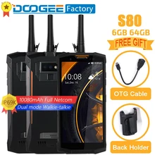 DOOGEE-teléfono inteligente S80 IP68/IP69K, 10080mAh, 4G, 6GB + 64GB, cámara de 16MP, pantalla FHD de 5,99 pulgadas, ID táctil, NFC