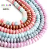 Perles en pierre à Rondelle naturelle en Angelite bleue, rose, perles d'espacement, 5x8mm, Bracelet à bricoler soi-même et 15 pouces ► Photo 3/6