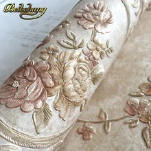 Beibehang Европейский сад трехмерный 3D Круглый Чистая мелким тиснением обои теплая спальня гостиная ТВ обои