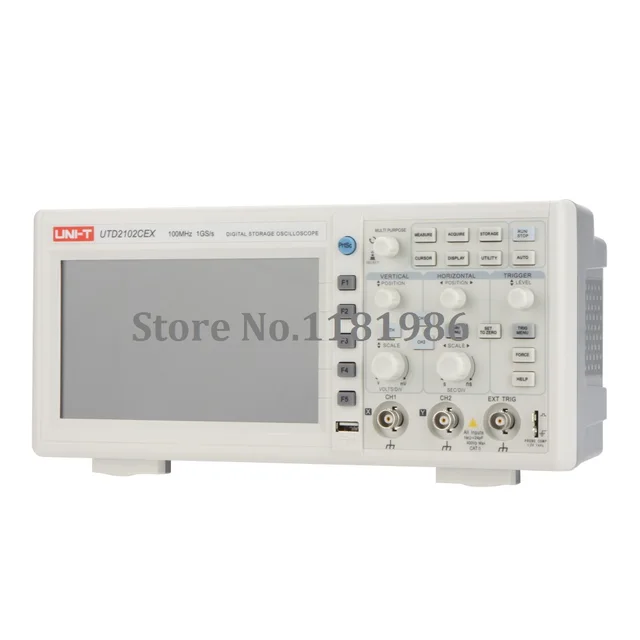 Special Price UNI-T UTD2102CEX LCD Digital Oscilloscope 100MHz Bandwidth with USB OTG Interface 2 Channels Storage Portable Oscilloscope
