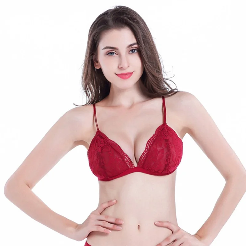 

Sexy Bra for Women Bralettes Seamless lingerie Underwear Breathable Removable Cup vs pink bra Lace Top Spring Women Bralette