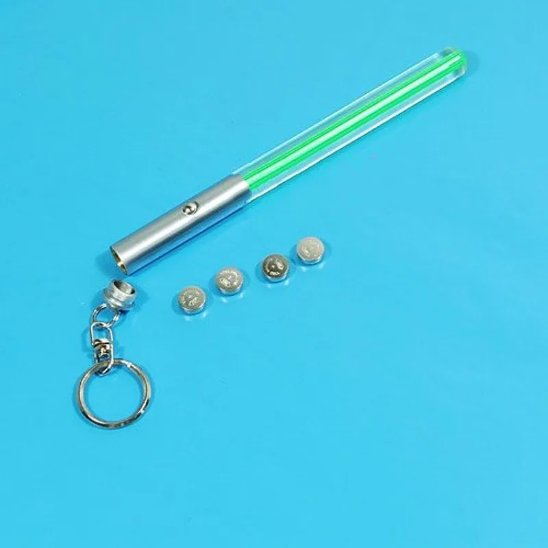 Magic Wand Stick Lightsaber Keychain LED Light Durable Glow Pen Flash Torch