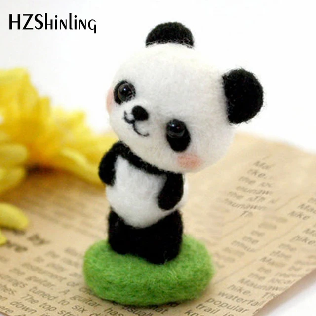 No Finish DIY Wool Needle Felting Kit Panda Toy Doll Wool Needle Felt For  Women Girl Beginner Handmade Panda Gift Wool Felt Kit - AliExpress