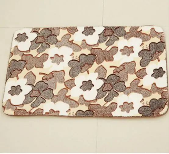 Современный Каменный пенопласт с эффектом памяти, Нескользящие мягкие расслабленные коврики для ванной комнаты, водопоглощающие ковры для кухни, коврики для спальни, входной коврик, 55 - Цвет: brown leaf