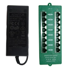 8 Порты и разъёмы Gigabit Мощность over Ethernet PoE+ Авто переговоров инжектор с 48 Вольт 60 Вт Питание: AT-8-48v60w