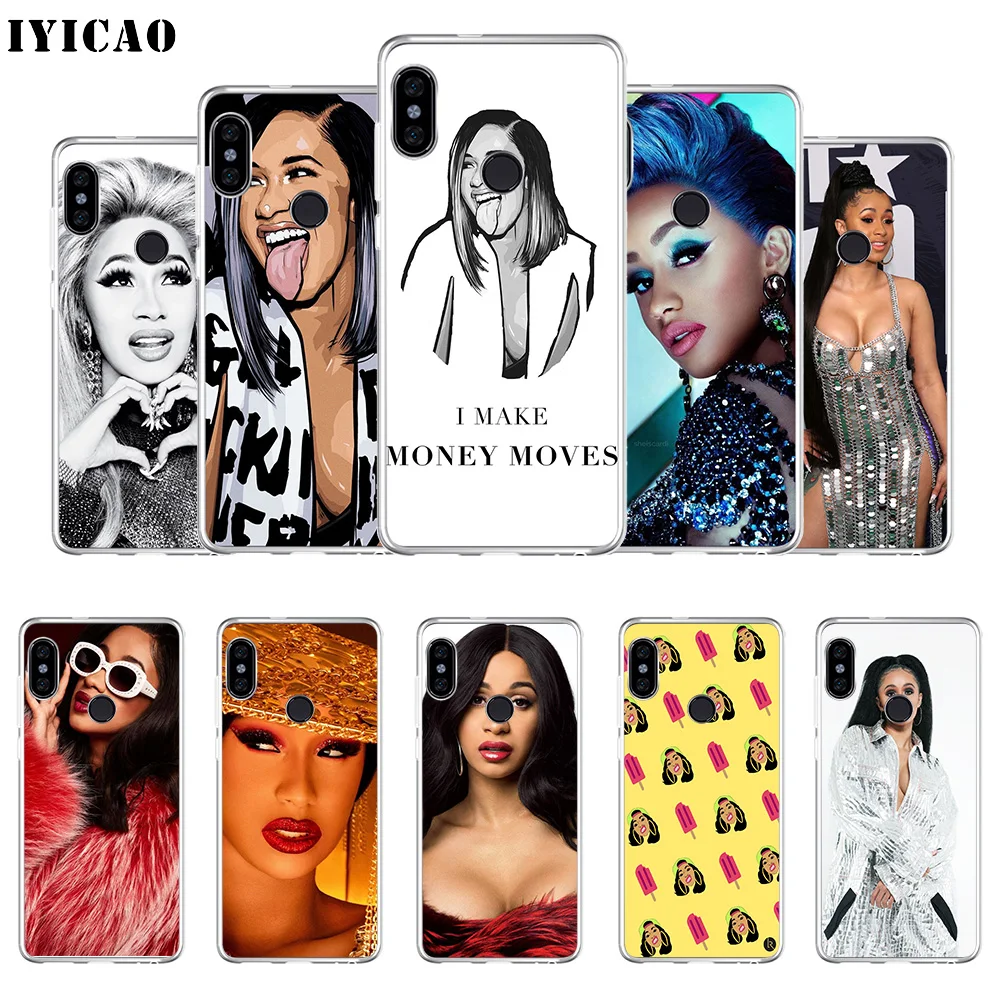 Мягкий силиконовый чехол для телефона IYICAO Cardi B Rap singer Xiaomi Redmi 4A 5A 6A Note 7 6 5 Pro Plus 4X Prime |