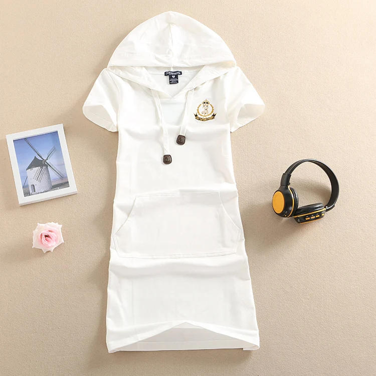 

Baharcelin Women Girl Embroidery Casual Hooded Dresses De Festa Summer Tops Clothing Dress femininas de verao 2019 Vestidos