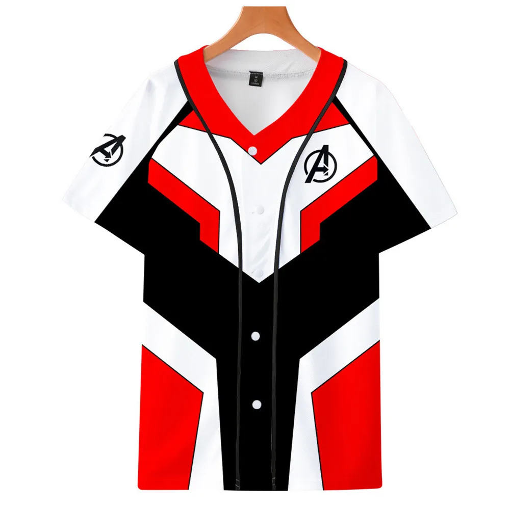 New cosplay Avengers Endgame Quantum Realm Superhero Short Sleeve T-Shirt Baseball Unisex 3D Print Tops T-Shirt