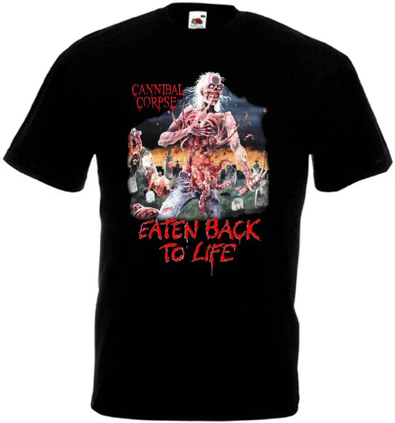 

Cannibal Corpse Eaten Back To Life v1 T-shirt black death metal sizes S-3XL T-Shirt Novelty Cool Tops Men'S Short Sleeve Tshirt