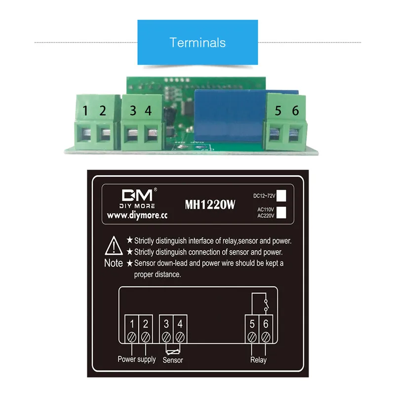 AC 110 V-220 V 12 V-72 V MH1220W светодиодный цифровой термостат Температура контроллер для дома и улицы нагревательные охладительные термометр погода