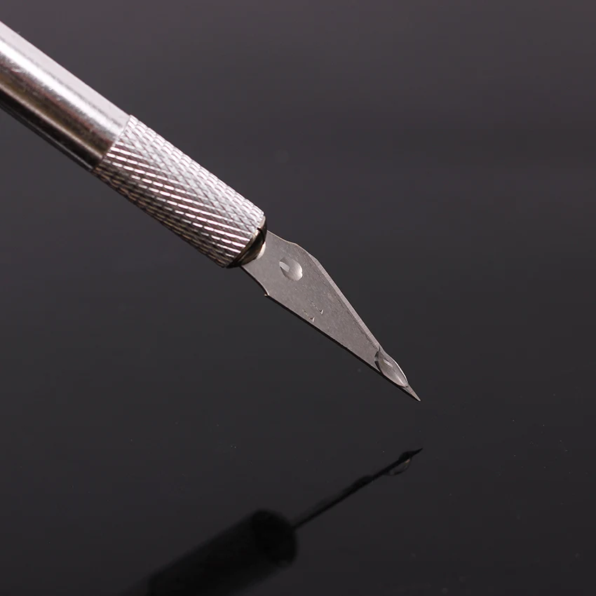 

Metal Handle Scalpel Blade Knife Wood Paper Cutter Craft Pen Engraving Cutting Supplies DIY Stationery Utility Knife 1 Set