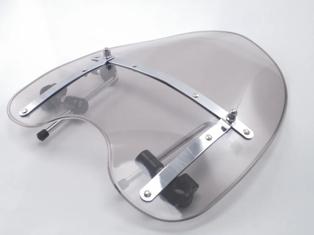 

White Windshield Windscreen 7/8'' Handle Bar Wind Deflectors Motorcycle Accessories Moto